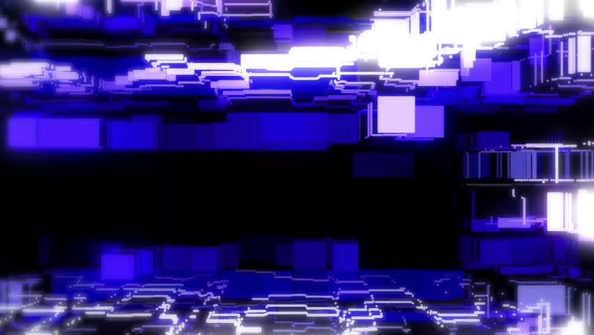 Abstract glowing blue and black futuristic technology background 3d grid blocks animation - Powered by Shutterstock - Get 15% off with code: PIKWIZARD15