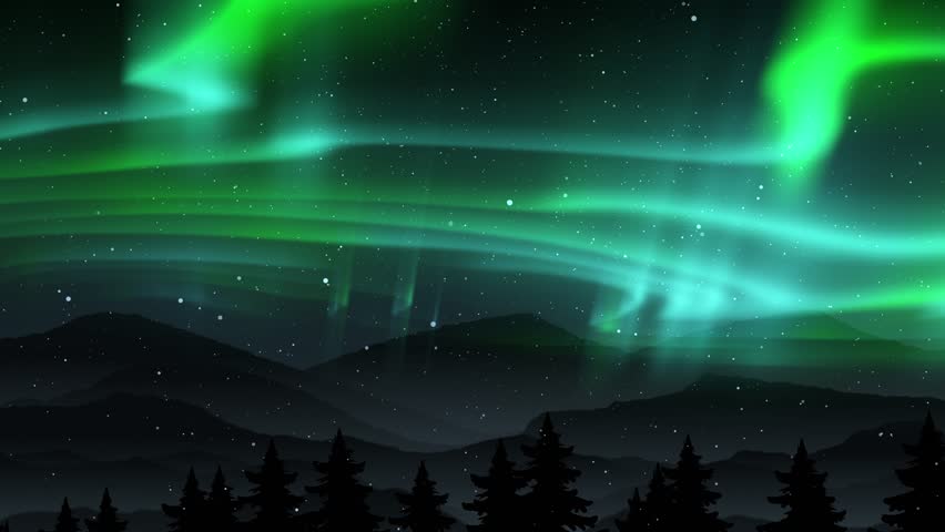 Northern Lights Aurora Borealis Sky Effect background animation used for Nature, Northpole, Sky Lights Videos, Holiday Wishes, Seasonal Greetings, Christmas Greetings or New Year Wishes videos.