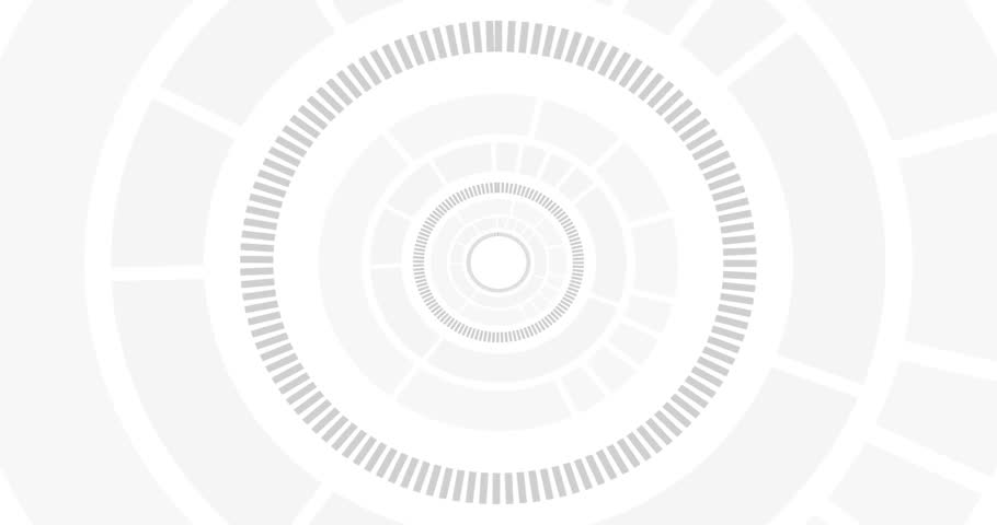 Futuristic circle tech background with rotating geometric shapes and glowing circuits, ideal for technology demos, innovation videos, and high-tech stock footage