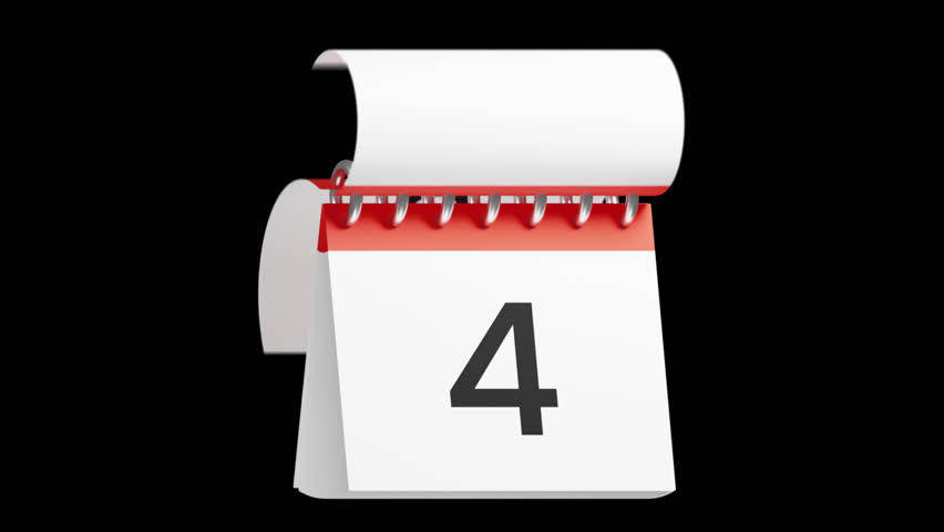 3D Calendar Flip Animation | Alpha Loop