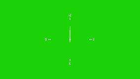 Analog clock ticking animation, Minimal analog clock animation on transparent background with alpha channel with ticking hands. Seamless loop for presentation, interface 12 hours clock. white clock - Powered by Shutterstock - Get 15% off with code: PIKWIZARD15