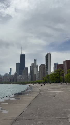 Walking Along Lake Michigan in Chicago