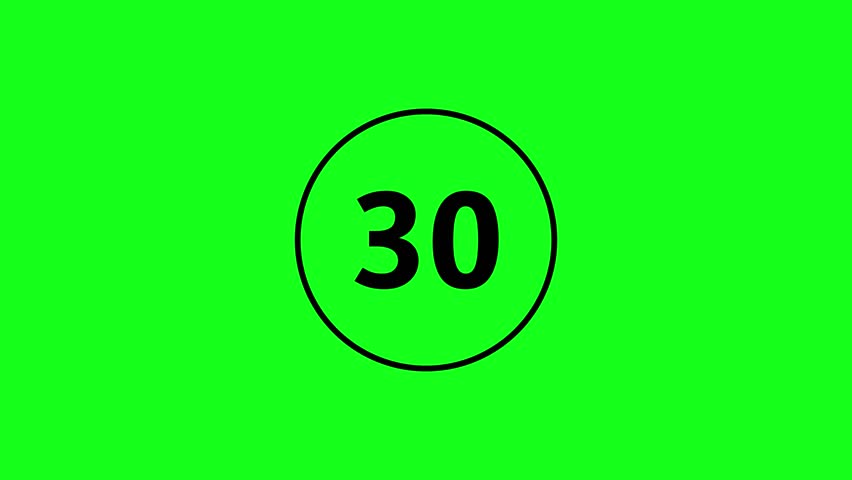 	
30 Seconds Circle Countdown Timer Animation from 30 to 0 Seconds ,Animated Countdown Clock for Promotions, Marketing, Sales, and Special Offers on Green Background 4K Video