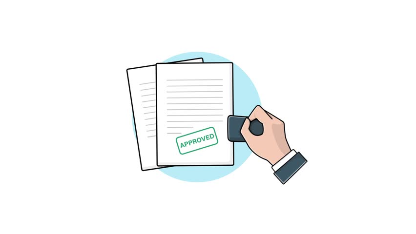 4k Approved Document Concept Animation Video 