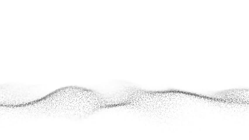 Wave of particles. Digital wave background concept. Abstract technology background. Big data visualization. 3D rendering.