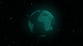 Earth globe rotation animation in space. Seamless loop for educational content, space backgrounds, global tech intros, and science projects. - Powered by Shutterstock - Get 15% off with code: PIKWIZARD15