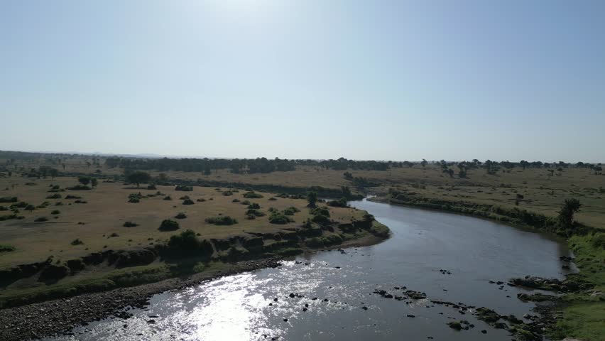 Drone view of mara river