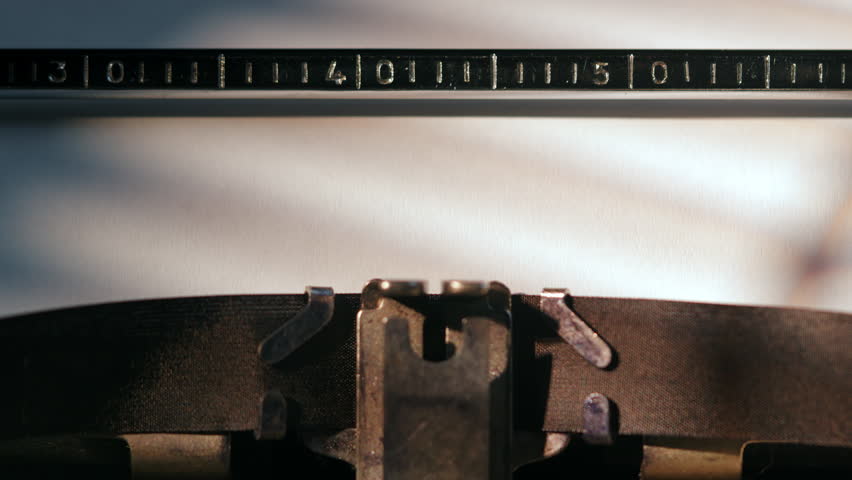 Retro typewriter writing virtual reality, mix of the future and vintage