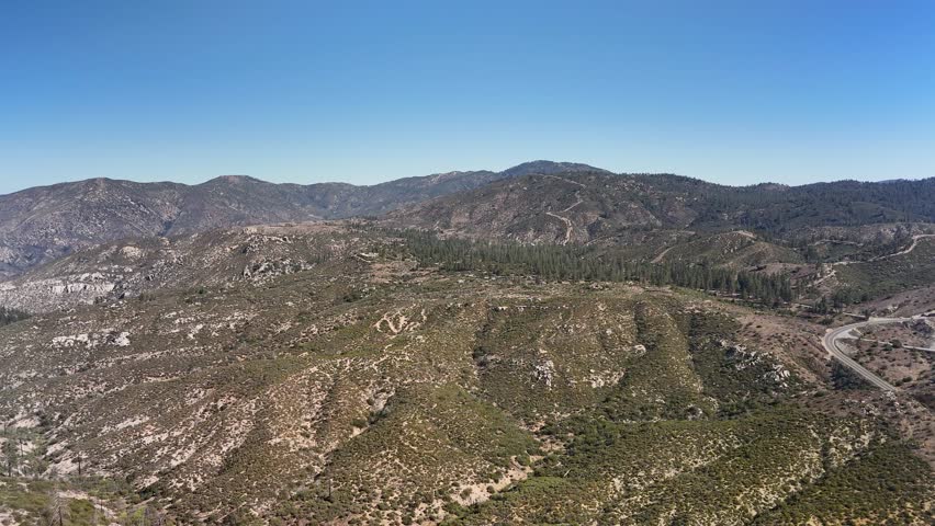 Sequoia National Park In Sierra Nevada Mountains - Drone Shot