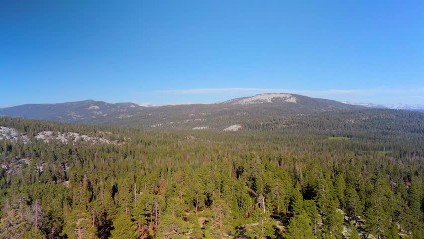 Aerial View Of Sequoia National Park In Sierra Nevada Mountains, California - Drone Shot