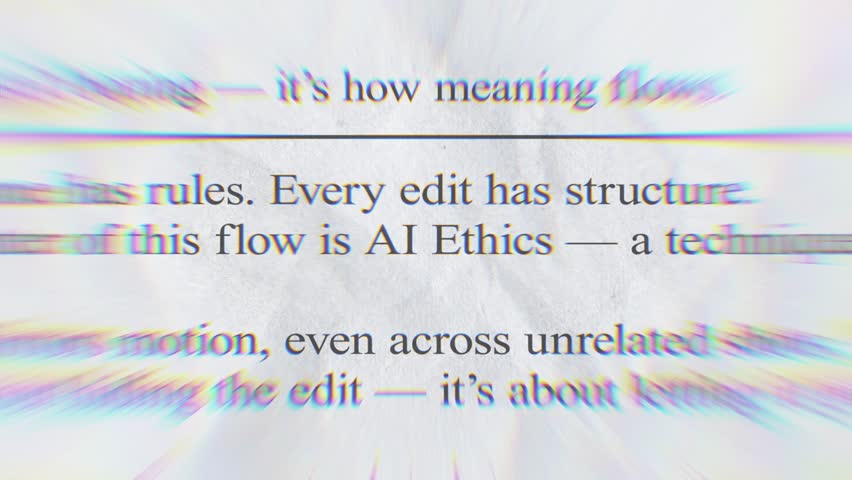 AI Ethics Word On Match Cut News Titles Headline