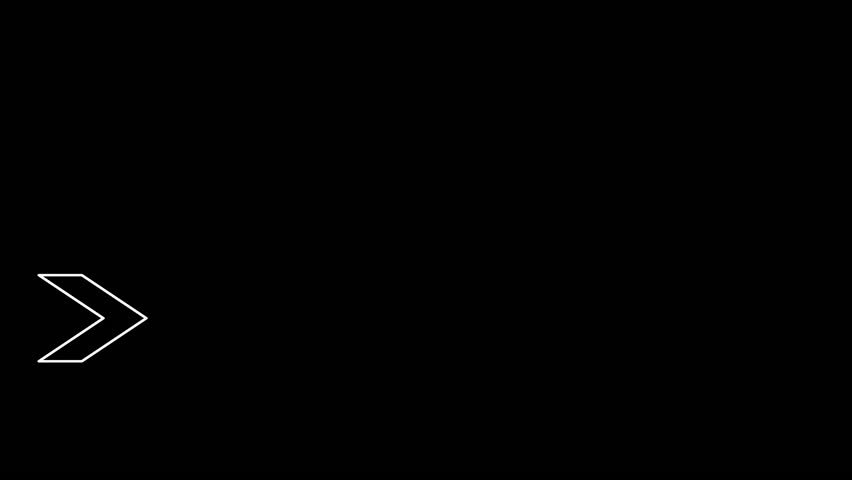 Chronology Line Animation – Timeline Icon, Project Management Events Sequence Chart, White Outline Illustration on Black Background, Motion Graphic HD Video