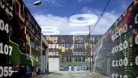  Old factory and industrial complex with number code and data on the wall - Powered by Shutterstock - Get 15% off with code: PIKWIZARD15