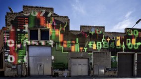  Old factory and industrial complex with number code and data on the wall - Powered by Shutterstock - Get 15% off with code: PIKWIZARD15