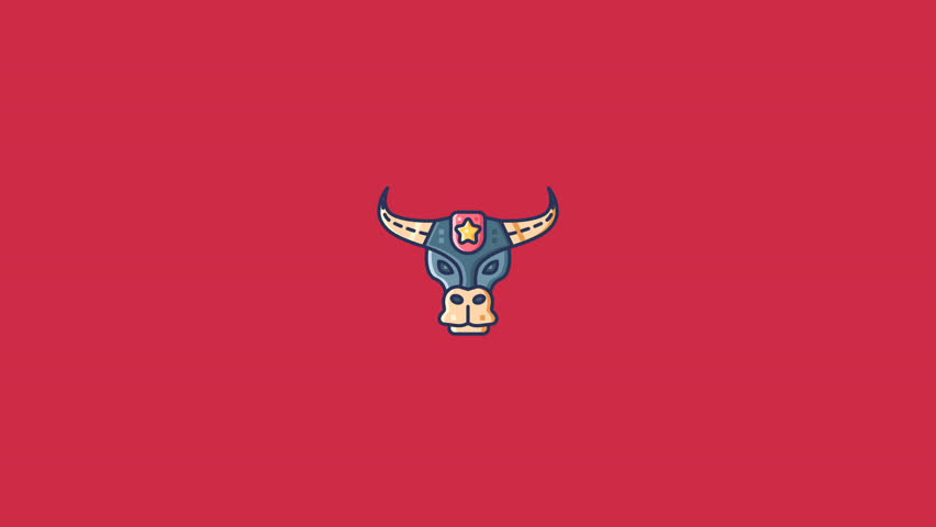 Animated Taurus zodiac sign in minimalist line art style, featuring a bull’s head with a small star. Elegant astrology and horoscope icon, perfect for zodiac, mystic, and spiritual themed projects.