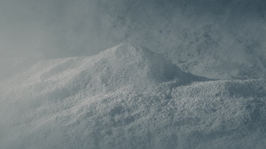 Powder With Swirling Particles Moving Shot