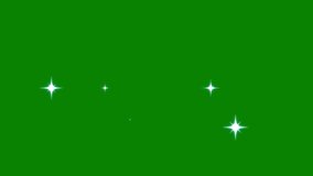 Twinkling sparkle glitter stars animation, twinkle light shining doodle cartoon blinking stars, holiday festive background overlay, green screen 4k seamless starry night twinkling sparkle effect - Powered by Shutterstock - Get 15% off with code: PIKWIZARD15