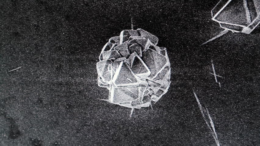 Scanning Electron Microscope View of Crystalline Structure in 4K