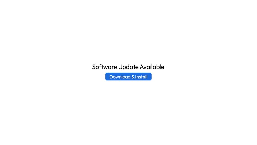 A mouse clicking on the software update button with progress bar showing the updating animation, 4k. Software update, app update, system.