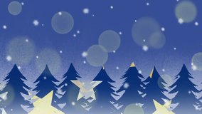 A fantastical loop animation where light and stars dance through a forest of Christmas trees. A quiet scene on Christmas night. - Powered by Shutterstock - Get 15% off with code: PIKWIZARD15