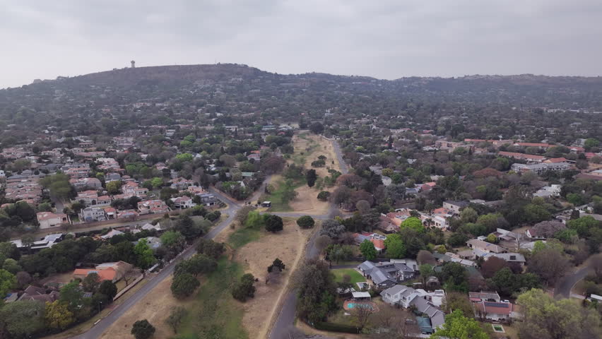 Aerial view of residential area in Johannesburg