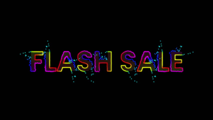 Digital Glitch "Flash Sale" Banner. Looping Cyberpunk Style Promotion - Powered by Shutterstock - Get 15% off with code: PIKWIZARD15