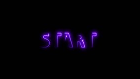 Start neon text animation icon banner sign. start glowing word. transparent background. - Powered by Shutterstock - Get 15% off with code: PIKWIZARD15