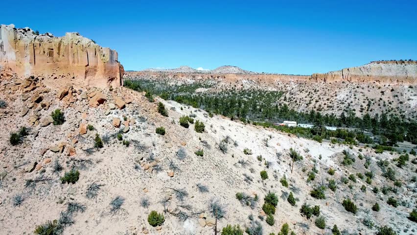 Bryce canyon national park landscape with trees and rock formations under blue sky