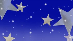 A fantastical scene of snow and stars falling from the sky. A beautiful loop animation of Christmas night. - Powered by Shutterstock - Get 15% off with code: PIKWIZARD15