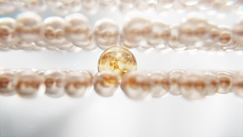 3D animation of healthy, structured skin cells. Perfect for concepts of hydration, absorption, or beauty technology in cosmetic marketing.