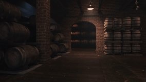 Wooden Wine Barrels in Cellar with Glass of Red Wine – Wine Vault Animation - Powered by Shutterstock - Get 15% off with code: PIKWIZARD15