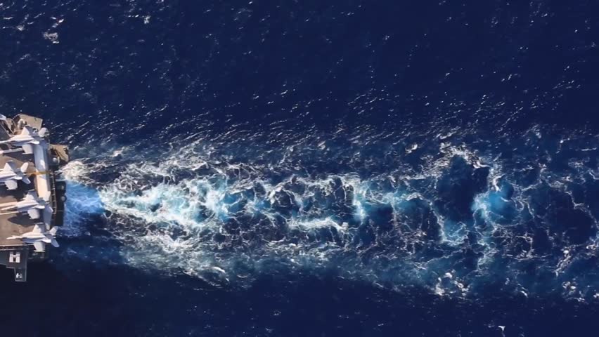 Nimitz class aircraft carrier USS Abraham Lincoln CVN 72 conducts maneuvers during exercise