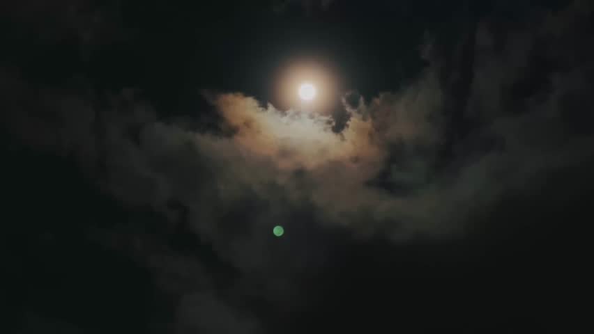 Clouds that completely cover the moon before a blood moon occurs