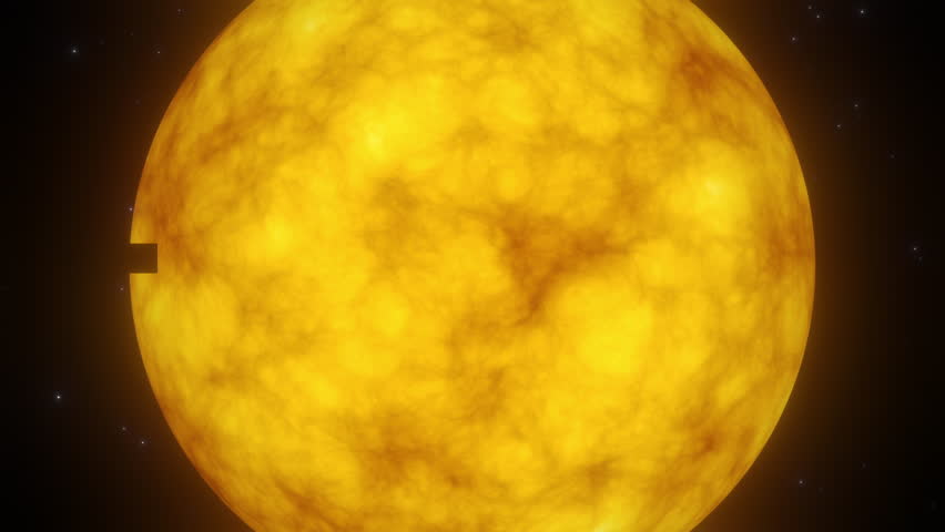 Silhouette of Parker Solar Probe Traversing Surface of the Sun with Heat Shield Protecting Scientific Instruments On Board Gathering Data About Star Activity.