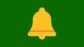 4K animated yellow alert bell icon with green screen background - Powered by Shutterstock - Get 15% off with code: PIKWIZARD15