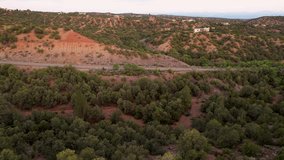 Arid landscape sporadic forest tree nature red soil landscape aerial drone - Powered by Shutterstock - Get 15% off with code: PIKWIZARD15