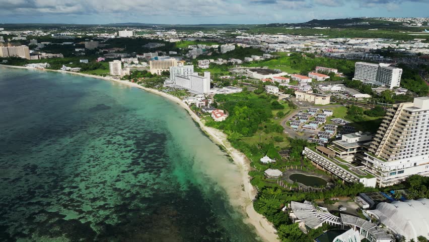 Pacific Islands Club Guam, 4-star Hotel Facing The Tumon Bay In Guam. - aerial shot