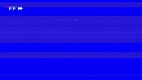 FF, fast forward vhs glitch stripe overlay 4k in blue background. - Powered by Shutterstock - Get 15% off with code: PIKWIZARD15