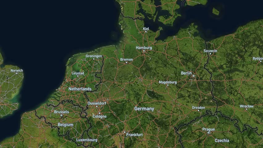 Berlin to Amsterdam dynamic 3D airplane path animation — ideal for aviation content, short-haul flights, and airline marketing.