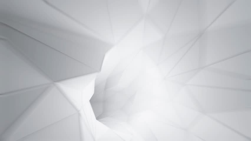 Abstract 3d white backgrounds looping geometric pattern featuring sharp video motion 4k, angular shapes and a soft gradient, presentations, or modern design projects