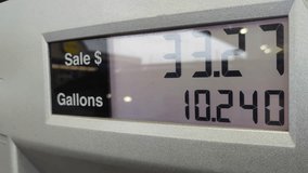 Pumping Gas High Price Numbers. Gasoline Price Counter on Display Showing Gas Sale on Digital Display. High Inflation in USA. Screen Fuel Price Increase Due to Inflation. - Powered by Shutterstock - Get 15% off with code: PIKWIZARD15