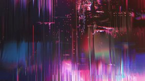 Vertical glitch bars with neon pink interference, VHS tearing, and distorted scanlines blending analog imperfection with surreal holographic energy - Powered by Shutterstock - Get 15% off with code: PIKWIZARD15