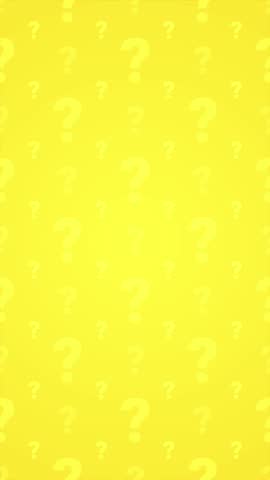 Simple Clean Vibrant Bold Animated Question Mark Pattern on Yellow Vertical Background