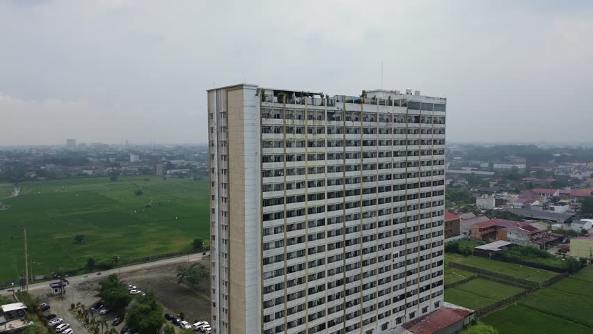 Apartment Building High Rise Residential Tower in Urban Area Indonesia