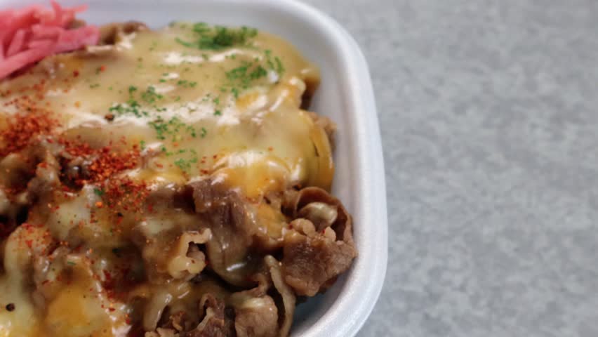 Japanese Cheese Beef Bowl Video