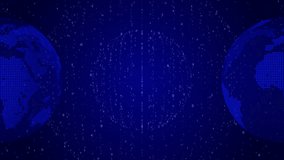 Global Hologram Technology Network Data Connection, Earth Globe Hologram Cyberspace Digital Data - Powered by Shutterstock - Get 15% off with code: PIKWIZARD15