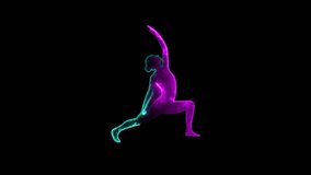Glowing neon running icon . HD Video motion graphic animation.woman running neon animated neon woman running chroma 4k looping.Animated Glowing Neon Runner Woman on Black Background Sport Concept - Powered by Shutterstock - Get 15% off with code: PIKWIZARD15