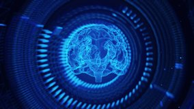 Digital Brain in Futuristic Blue Technology Abstract with Neural Icons - Powered by Shutterstock - Get 15% off with code: PIKWIZARD15