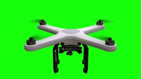 Quadcopter Drone Preparing for Takeoff Isolated on Green Screen - Powered by Shutterstock - Get 15% off with code: PIKWIZARD15