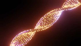  3D render. Pixel DNA science or medical animation background - Powered by Shutterstock - Get 15% off with code: PIKWIZARD15